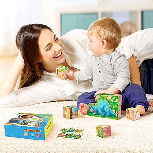 Hotifts Regalo Niña 2 3 4 5 6 7 8 9 10 Años,Rompecabezas Madera Juguetes Niña 2-8 Años Puzzles 2-5 Años Regalos Comunion para Niña Juegos Educativos 2-6 Años Regalo Navidad Niños Puzzle Dinosaurios