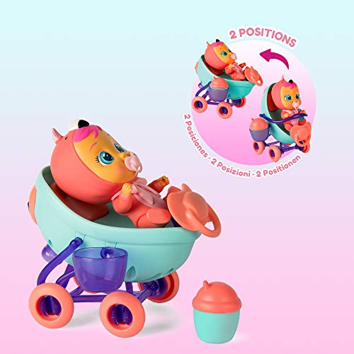 IMC ToysBebés Llorones Lágrimas Mágicas, Coche De Fancy (97957) + Fantasy Casita Alada Mini Muñecas Sopresas Coleccionables con Purpurina Modelo Sorpresa