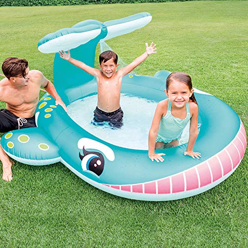 Intex 57440NP - Piscina Hinchable Ballena con aspersor