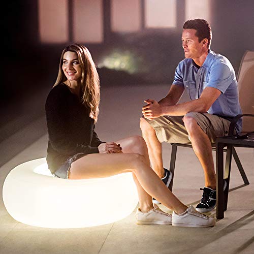 Intex 68697 - Asiento Ottoman flotante con luz LED 6 colores