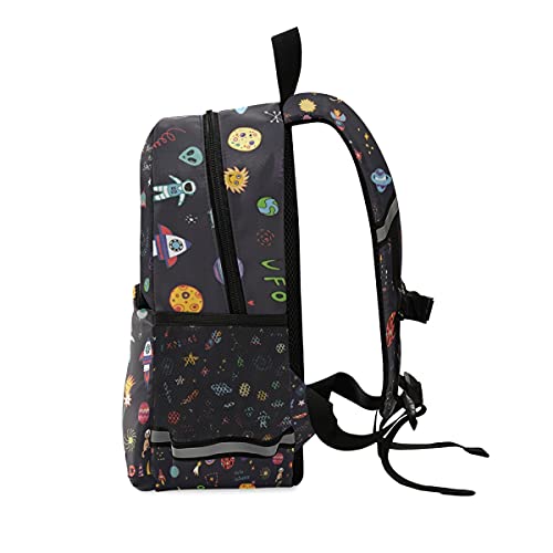 ISAOA Mochila para niños pequeños con riendas para niños, mochila para astronauta espacial planeta para niños, mochila para guardería, bolsa de viaje con clip para el pecho