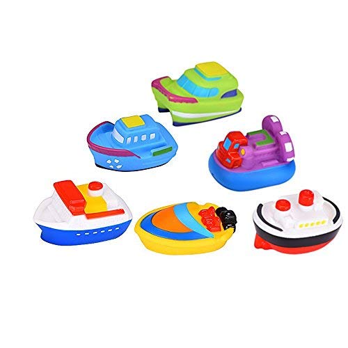 Itian Barcos flotantes - Juguetes de baño, Barco de Baño Juguetes de Bañera para Bebés, Juego de 6