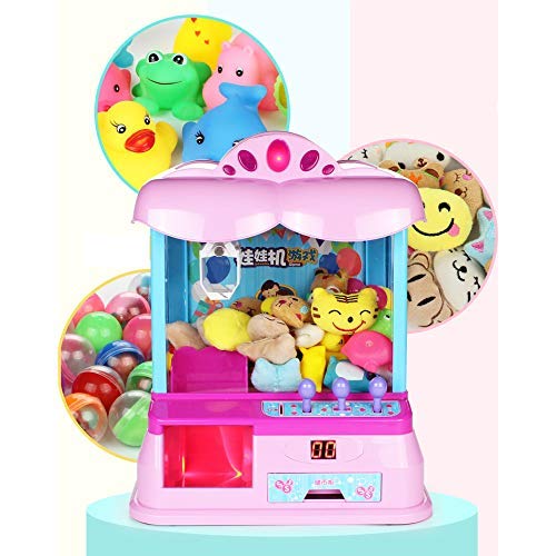 IW.HLMF Candy Grabber Machine Toy Claw Game Kids Fun Crane Sweet Grab Gadget Arcade Mini 6 Juguetes de Peluche para niños