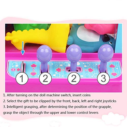 IW.HLMF Candy Grabber Machine Toy Claw Game Kids Fun Crane Sweet Grab Gadget Arcade Mini 6 Juguetes de Peluche para niños