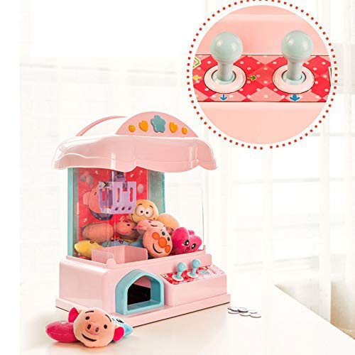 IW.HLMF Candy Grabber with Lights Music Mini Candy Toys Grabber Crane para niños Niños como Regalo Juegos de Interior Arcade Electronic Candy Grabber Machine, Rosa