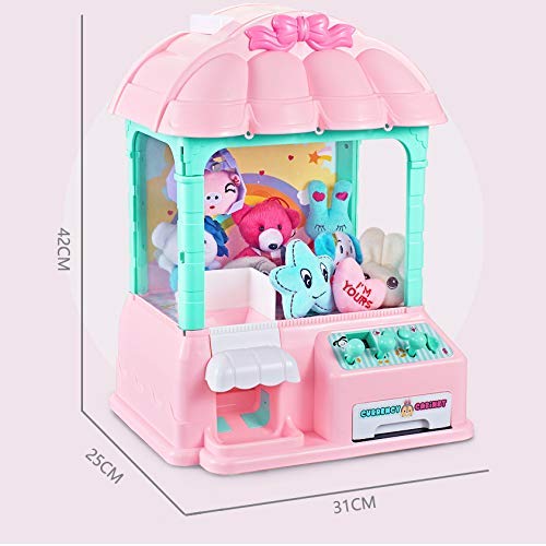 IW.HLMF Mini Candy Toys Grabber Crane Juegos de Arcade de Interior Electrónicos con Luces Música para niños Fiesta como Regalo Candy Grabber Machine, Verde