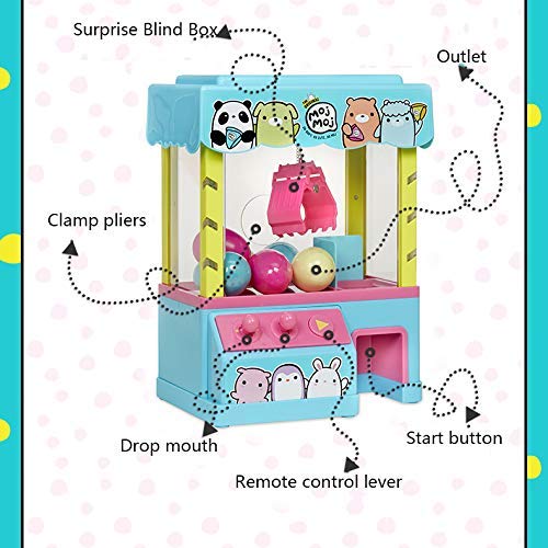 IW.HLMF Mini Candy Toys Grabber Crane para niños Niños Arcade de Interior Juegos Electrónicos con Luces Music Claw Machine