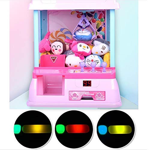 IW.HLMF Mini Claw Machine con Luces Música para niños Niños Candy Grabber Machine Indoor Arcade Games Electronic, Blue