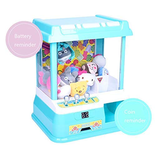 IW.HLMF Mini Claw Machine con Luces Música para niños Niños Candy Grabber Machine Indoor Arcade Games Electronic, Blue