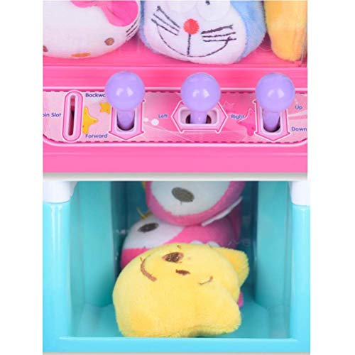 IW.HLMF Mini Claw Machine con Luces Música para niños Niños Candy Grabber Machine Indoor Arcade Games Electronic, Blue