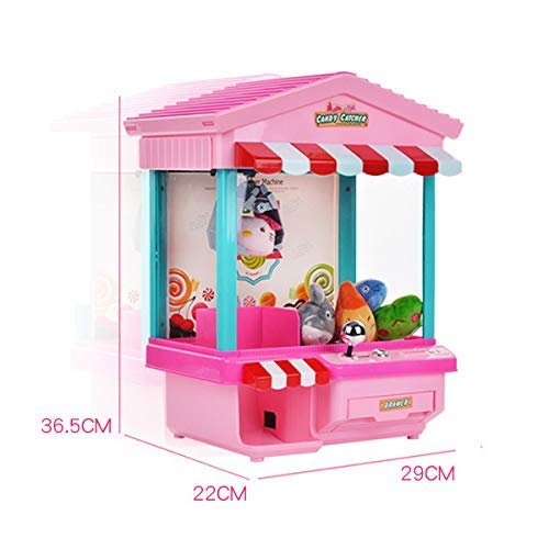 IW.HLMF Mini Grabber Machine con Luces Music Indoor Arcade Games Electronic Candy Grabber Machine para niños Fiesta Infantil