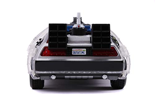 Jada Toys Back to The Future II Hollywood Rides Diecast Model 1/24 Delorean Time Machine