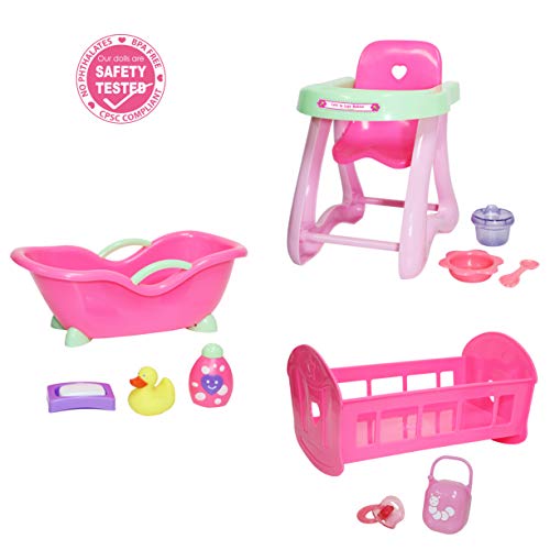 JC TOYS- Accessories Accesorios para muñecas, Color Rosa (81453)