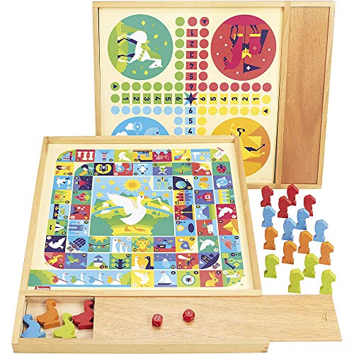 Jeujura 8117- Juego de Mesa con Plumero de Madera