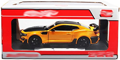 J&LILI 1:24 Modelo De Coche Diecast Toy Coche Metal Ruedas De Metal para Chevrolets Mehros Sports Car Simulation Pull Back Collection Child Coche Juguete Regalo Modelo Famoso De Automóviles,Rojo