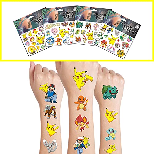 Juego de 40 piezas Pokémon pulsera pegatinas mini figuras de acción Pokémon cumpleaños Party Supplies regalos para niños adultos