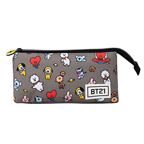 Karactermania 00053 BT21 -Estuche Portatodo Triple HS, Multicolor, Única