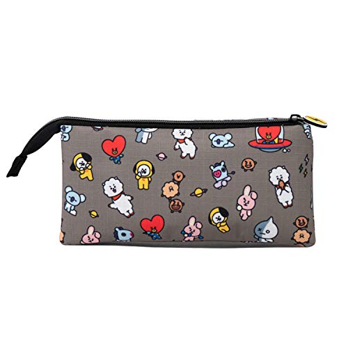 Karactermania 00053 BT21 -Estuche Portatodo Triple HS, Multicolor, Única