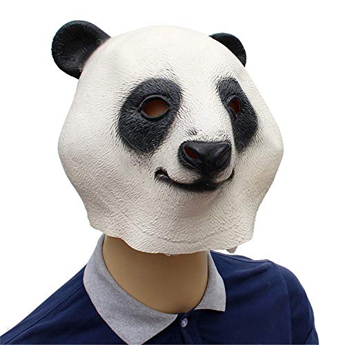 KCCCC Máscara de Halloween Suministros de Fiesta de Vacaciones de Halloween Mascarilla de látex Animal Gigante Panda Panda Party para Adultos (Color : Photo Color, Tamaño : M)