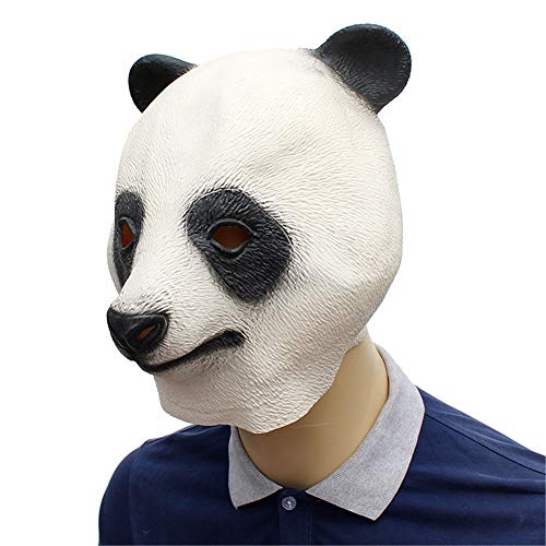 KCCCC Máscara de Halloween Suministros de Fiesta de Vacaciones de Halloween Mascarilla de látex Animal Gigante Panda Panda Party para Adultos (Color : Photo Color, Tamaño : M)