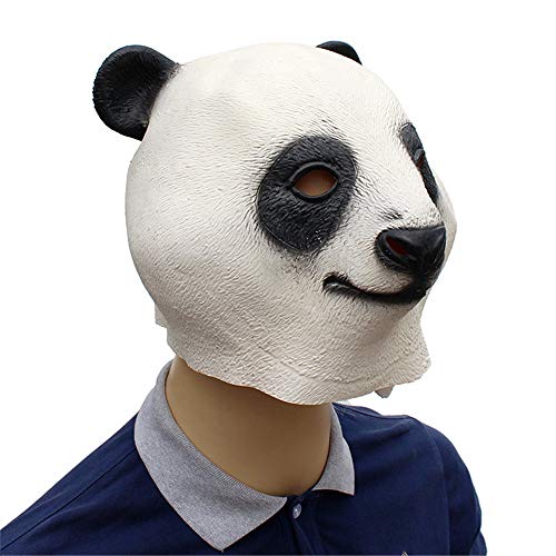 KCCCC Máscara de Halloween Suministros de Fiesta de Vacaciones de Halloween Mascarilla de látex Animal Gigante Panda Panda Party para Adultos (Color : Photo Color, Tamaño : M)