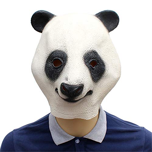 KCCCC Máscara de Halloween Suministros de Fiesta de Vacaciones de Halloween Mascarilla de látex Animal Gigante Panda Panda Party para Adultos (Color : Photo Color, Tamaño : M)