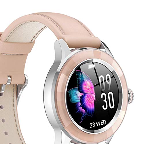 KESOTO Reloj Inteligente S09 para teléfonos Android y teléfonos iOS IP67 Reloj Inteligente rastreador de Fitness Relojes Inteligentes Contador de Pasos App - Luz Rosa