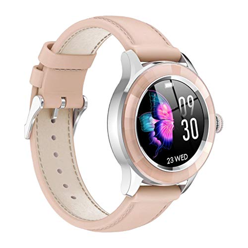 KESOTO Reloj Inteligente S09 para teléfonos Android y teléfonos iOS IP67 Reloj Inteligente rastreador de Fitness Relojes Inteligentes Contador de Pasos App - Luz Rosa