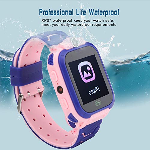 KUIDAMOS Reloj De Pulsera Digital, XP67, Resistente Al Agua, Resistente Al Agua, Reloj Inteligente HD, Protección Ocular, Pantalla Táctil para Niños, Regalo De 3 A 12 Años(Rosado)