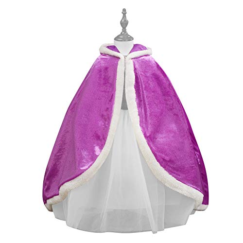 Le SSara Princesa de Las niñas de Navidad Disfraces Cosplay Vestido de Mariposa (150, PJ-Purple)