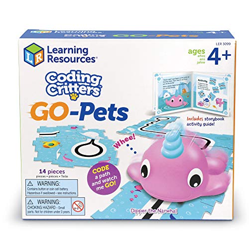 Learning Resources-La narval Dipper, codificadora Go-Pets de Coding Critters, Stem, Juguete para Aprender a codificar a una Edad temprana, Mascota interactiva, niños de 4+ años (LER3099)