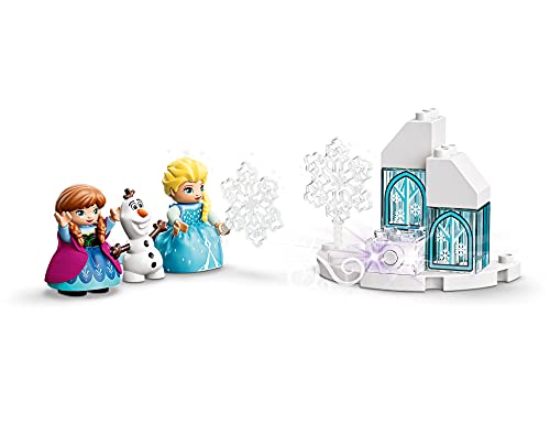 LEGO 10899 Duplo Princess Frozen: Castillo de Hielo, Juguete de Construcción para Niños y Niñas +2 años con Elsa, Anna Mini Muñecas y Olaf