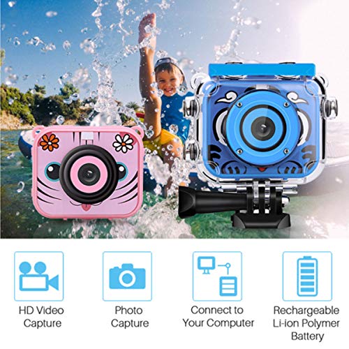 Leisure Cámara para Niños Infantil Cámara de Fotos Digital Cámara Juguete para Niños 2.0 Pulgadas 12MP 1080P Selfie Video Cámara Regalos Ideales para Niños Niñas con Tarjeta TF 32 GB Pink