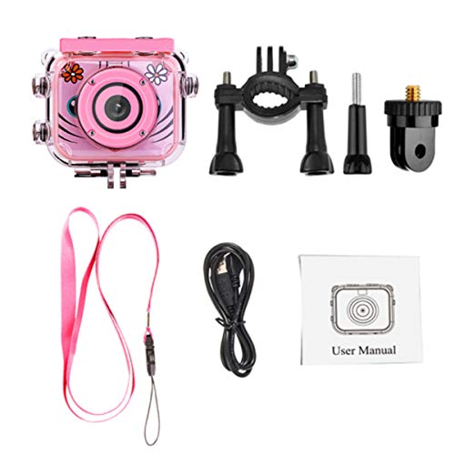 Leisure Cámara para Niños Infantil Cámara de Fotos Digital Cámara Juguete para Niños 2.0 Pulgadas 12MP 1080P Selfie Video Cámara Regalos Ideales para Niños Niñas con Tarjeta TF 32 GB Pink