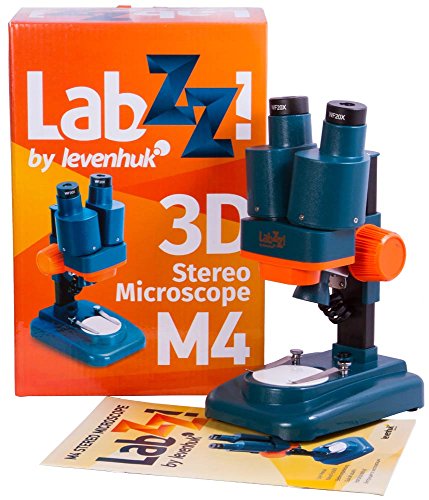 Levenhuk Microscopio Estereoscópico para Niños LabZZ M4 para Observar Monedas, Rocas, Insectos, Plantas y Otros Objetos