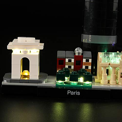 LIGHTAILING Conjunto de Luces (Architecture Paris) Modelo de Construcción de Bloques - Kit de luz LED Compatible con Lego 21044 (NO Incluido en el Modelo)