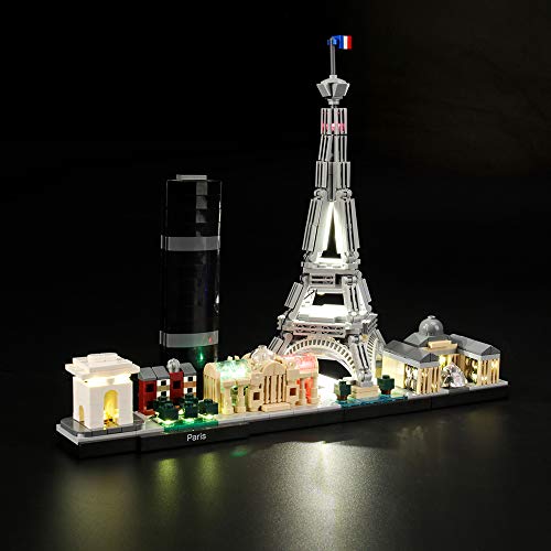 LIGHTAILING Conjunto de Luces (Architecture Paris) Modelo de Construcción de Bloques - Kit de luz LED Compatible con Lego 21044 (NO Incluido en el Modelo)