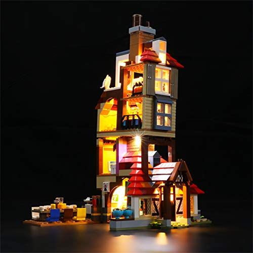 LIGHTAILING Conjunto de Luces (Harry Potter Ataque en la Madriguera) Modelo de Construcción de Bloques - Kit de luz LED Compatible con Lego 75980 (NO Incluido en el Modelo)