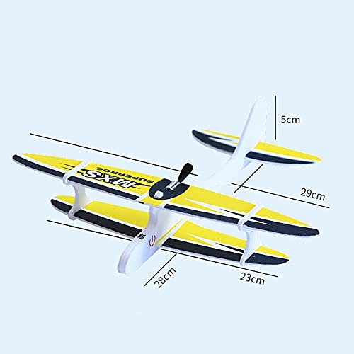 LILI Avión Eléctrico Avión De Combate Avión De Burbujas ala Fija Modelo De Avión De Lanzamiento A Mano Juguete De Eyección Luminoso,Yellow