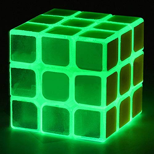 LinGo Cubo Mágico El Plastico Cubo Fluorescente 3X3 Speed Cube No Tóxico E Insípido Puzzle Cube Juguete Educativo Rompecabezas para Navidad Regalo De Acción De Gracias Niños Adultos