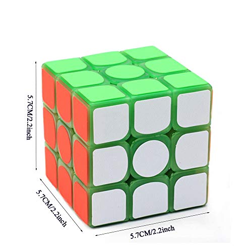 LinGo Cubo Mágico El Plastico Cubo Fluorescente 3X3 Speed Cube No Tóxico E Insípido Puzzle Cube Juguete Educativo Rompecabezas para Navidad Regalo De Acción De Gracias Niños Adultos