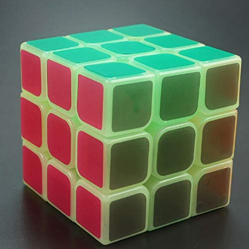 LinGo Cubo Mágico El Plastico Cubo Fluorescente 3X3 Speed Cube No Tóxico E Insípido Puzzle Cube Juguete Educativo Rompecabezas para Navidad Regalo De Acción De Gracias Niños Adultos