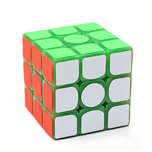 LinGo Cubo Mágico El Plastico Cubo Fluorescente 3X3 Speed Cube No Tóxico E Insípido Puzzle Cube Juguete Educativo Rompecabezas para Navidad Regalo De Acción De Gracias Niños Adultos