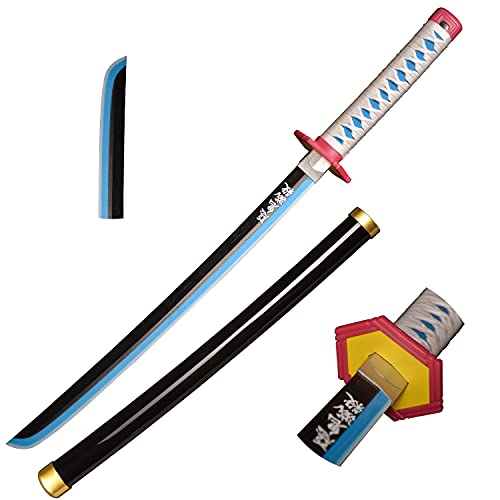 lkjad Madera Cosplay Anime Spada, Tomioka Giyuu Samurai Spada, juguetes para niños, Fan de los Anime, The Special Cuchillo of Demon Slayer Azul Cuchillo Katana