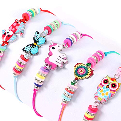 Lrikas 12 Piezas Pulsera Amistad Pulsera Niña Pulsera Unicornio Pulseras de Cuerda Trenzada Brazalete Joyería Niña Regalo de Cumpleaños de Fiesta