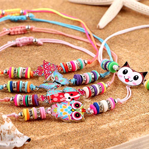 Lrikas 12 Piezas Pulsera Amistad Pulsera Niña Pulsera Unicornio Pulseras de Cuerda Trenzada Brazalete Joyería Niña Regalo de Cumpleaños de Fiesta