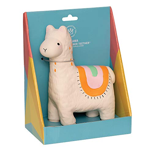 Manhattan Toy 218120 Fruity Paws Lili Llama - Juguete de goma natural, multicolor