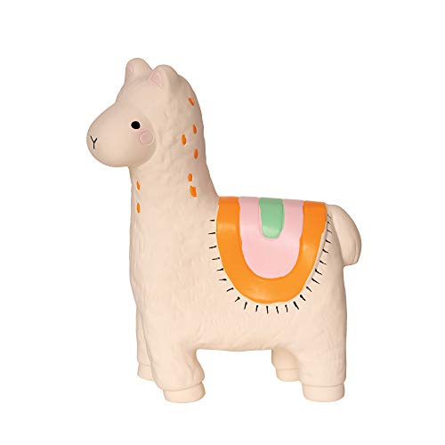 Manhattan Toy 218120 Fruity Paws Lili Llama - Juguete de goma natural, multicolor