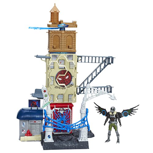 Marvel Spiderman - Web city, playset de 56 cm con figuras de acción de Spider-Man y El Buitre de 15 cm cada una - Playset con 4 niveles de juego - (Hasbro B9692EU4)