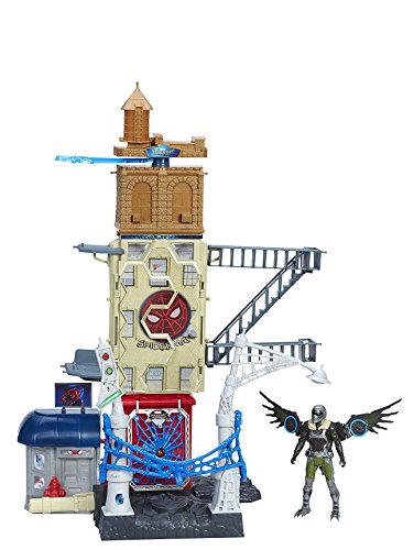 Marvel Spiderman - Web city, playset de 56 cm con figuras de acción de Spider-Man y El Buitre de 15 cm cada una - Playset con 4 niveles de juego - (Hasbro B9692EU4)